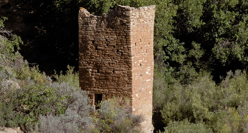 a tall, square tower a tall, square tower
