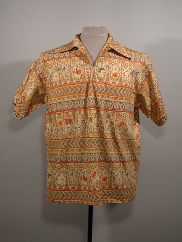 Sport shirt, unknown maker. HSTR 17404. Sport shirt, unknown maker. HSTR 17404.