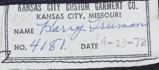 Suit label, HSTR 20521