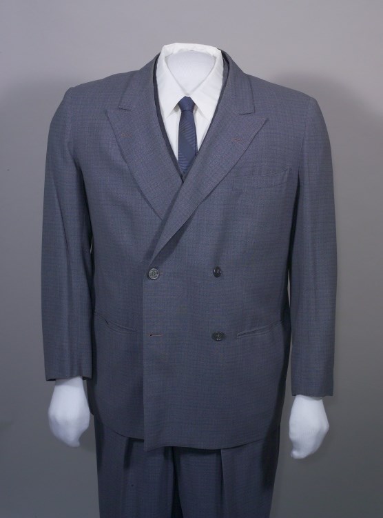 Blue and gray plaid suit, HSTR 20595.