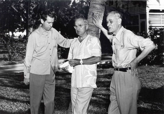 Truman with staff in Key West, November 1948.