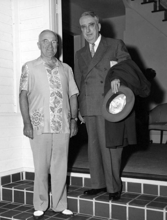 Harry Truman with Chief Justice Vinson, Key West, March 1950.