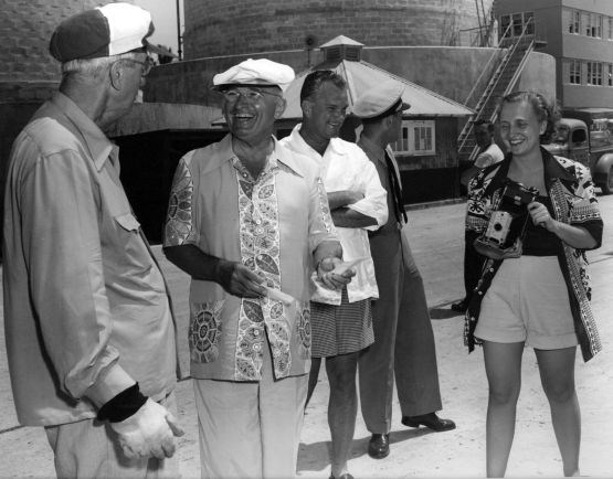 President Truman on a walk in Key West, March 1950.
