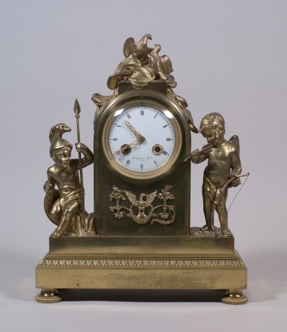 Gold ormolu clock, HSTR 470.