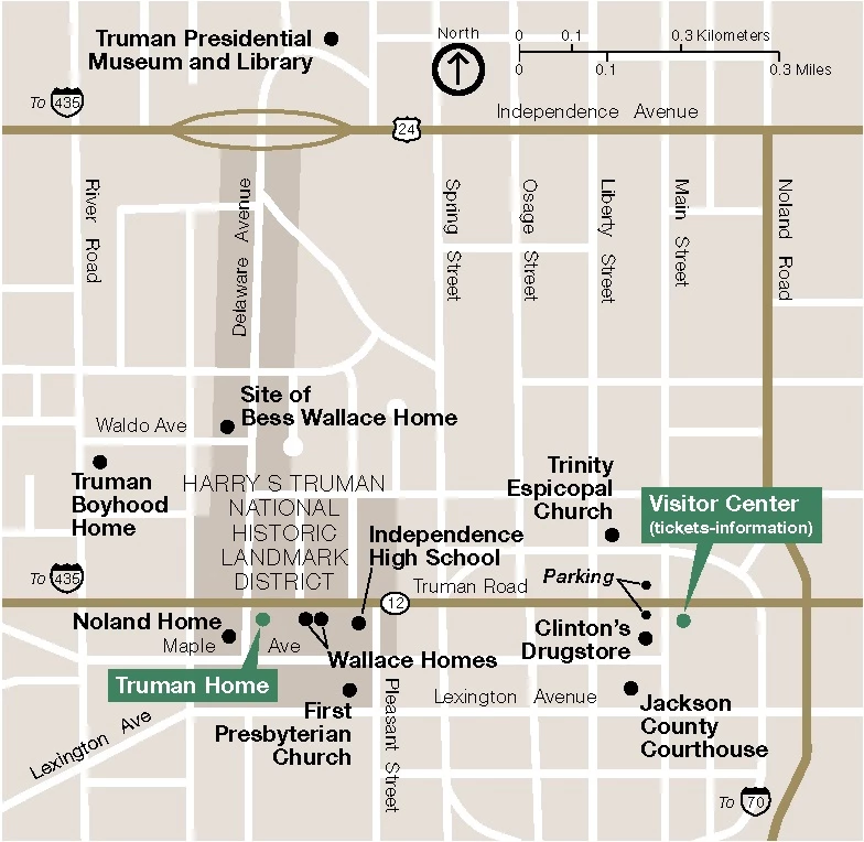Map Truman Neighborhood 2023 Map of the Truman Home neighborhood