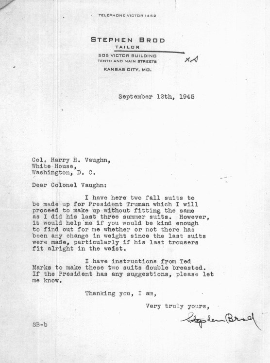Letter from Stephen Brod, 1945