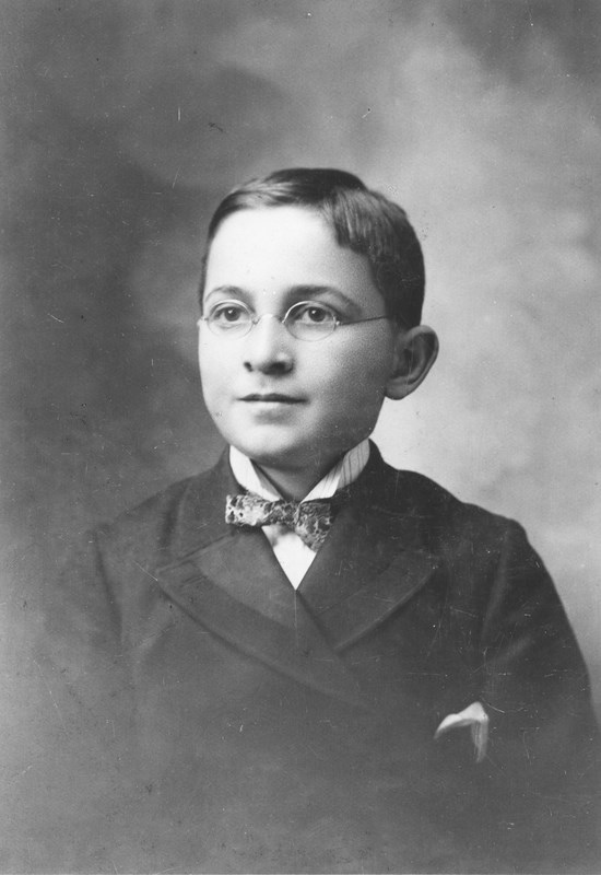 Young Harry Truman age 13 wearing glasses