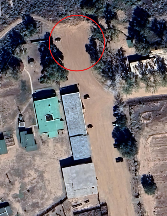 North side of parking lot near visitor center