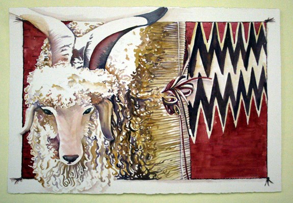 Ram and rug.