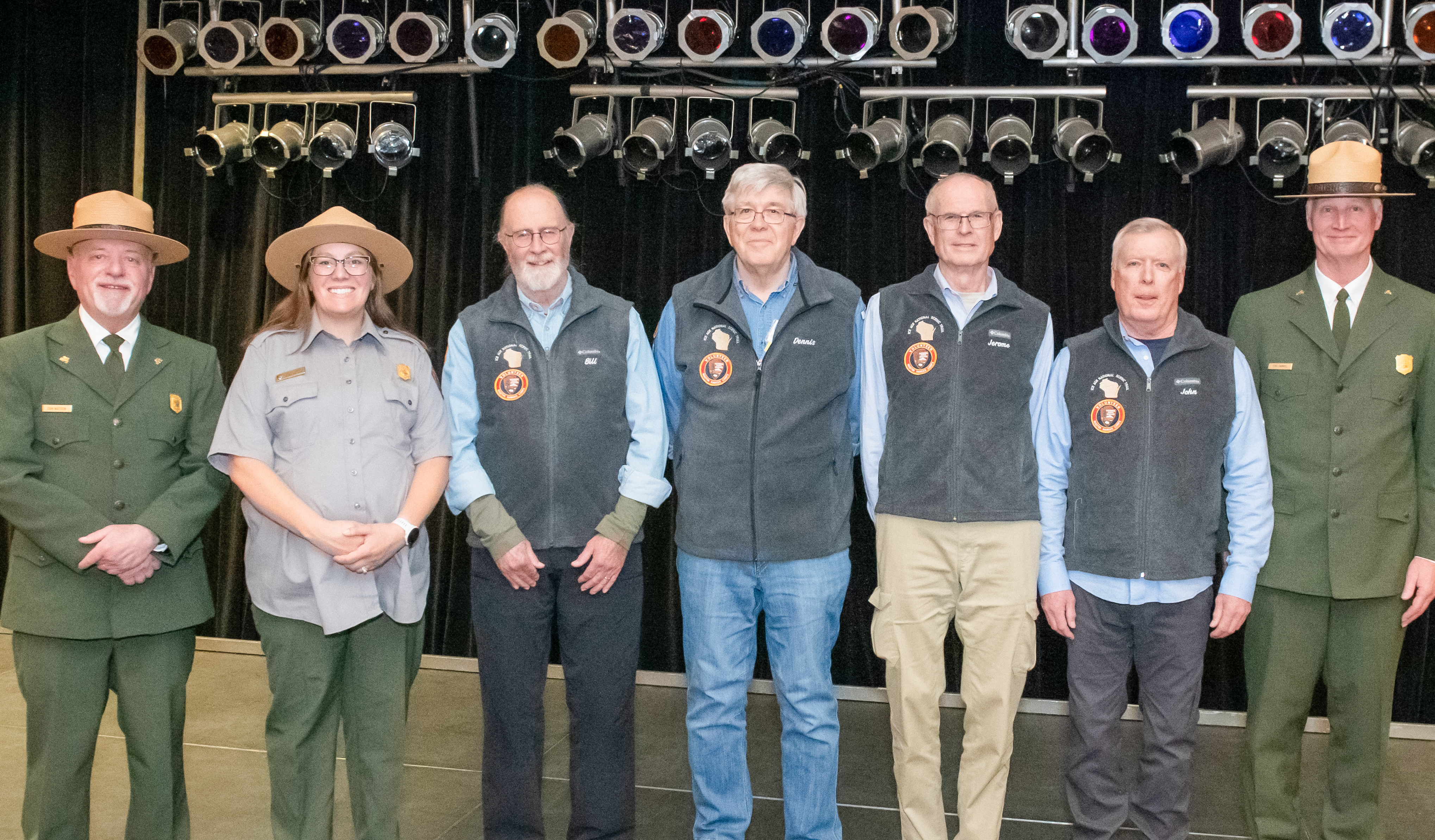 NPS Staff with Volunteers Receiving 6000-Hour Master Ranger Corps Vest NPS staff with volunteers receiving 6000-hour Master Ranger Corps vest