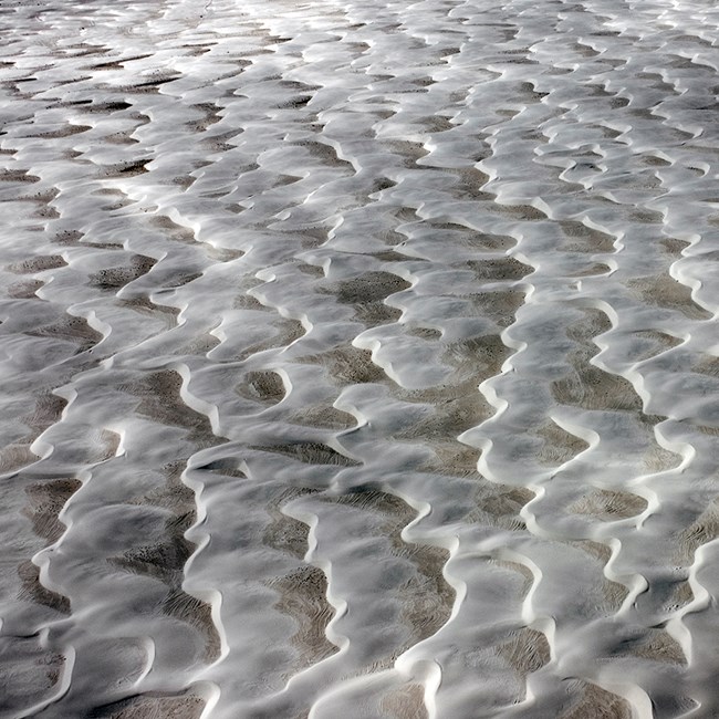 Aerial view of gypsum dunes