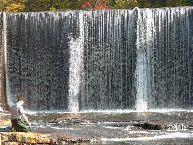 Park staff monitoring water quality at Little River Canyon National Preserve.