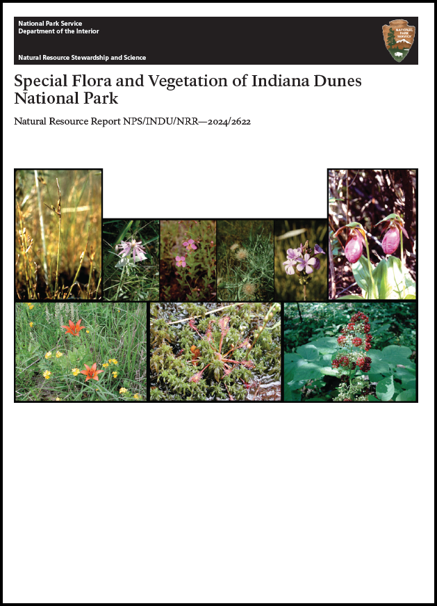 SpecialFlora Image of the cover of a report entitled "Special Flora and Vegetation of Indiana Dunes National Park."