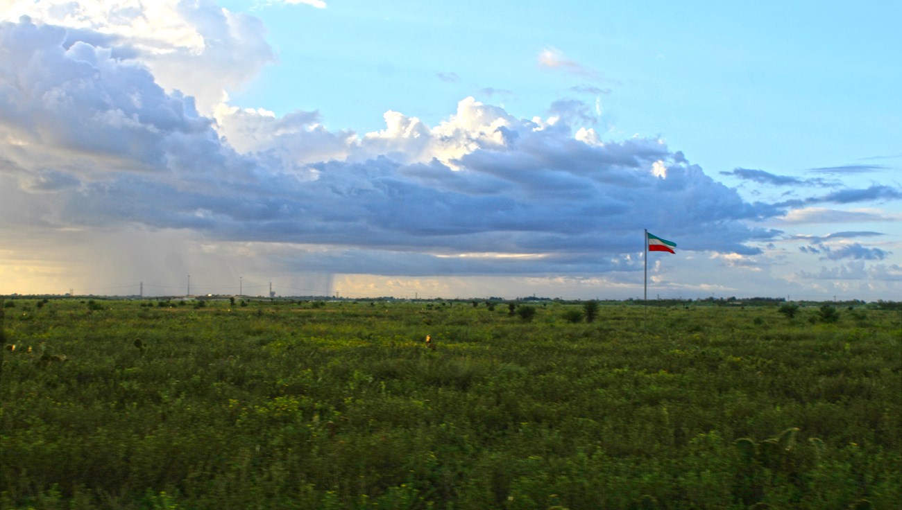 Palo Alto Battlefield with rainstorm in the distance