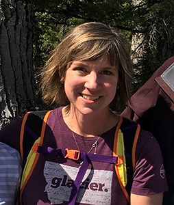Alice Wondrak Biel Woman wearing shirt saying "Glacier"