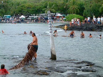 Reenactment of traditional communal fishing