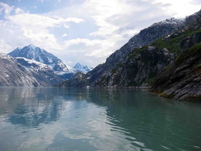 GLBA fjord Marine ecosystems meet mountains ina fjord.