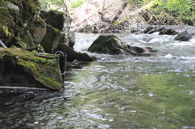 Streamflow gage Streamflow gage in SITK.