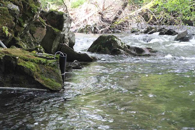 Streamflow gage in SITK.