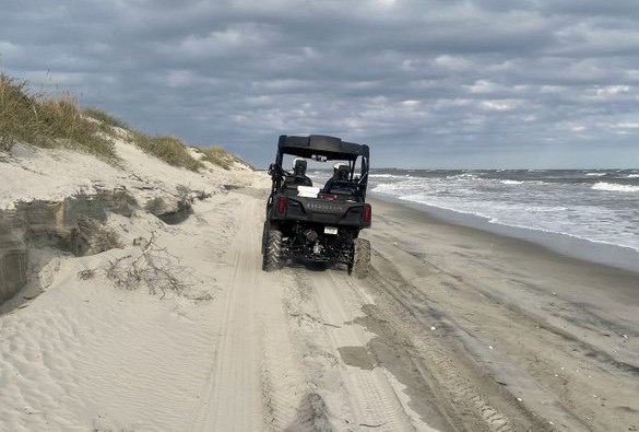 Mapping the shoreline UTV riding on the beach
