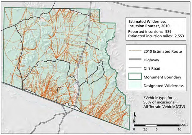Unauthorized roads and trails, Organ Pipe Cactus National Monument