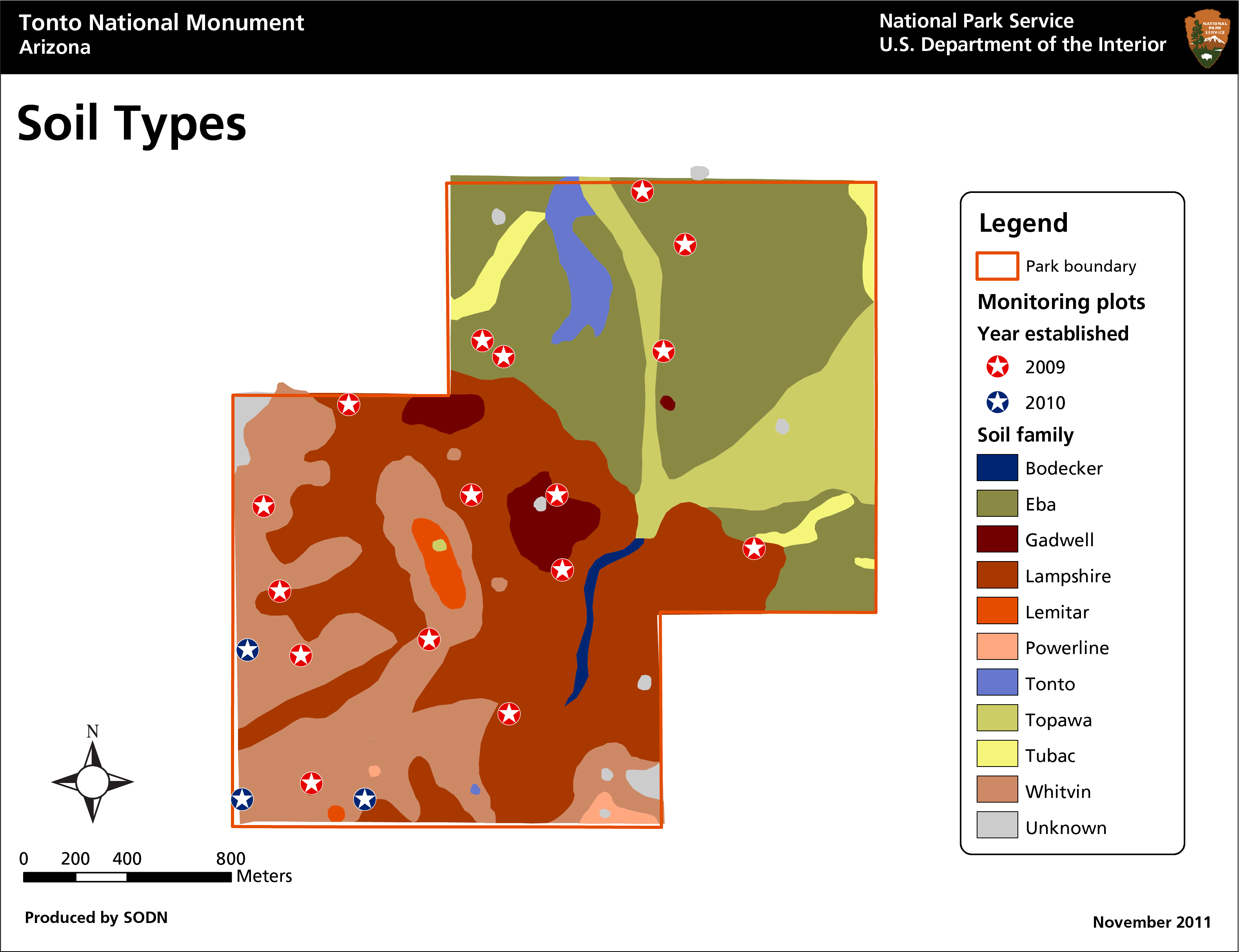 Soil map of Tonto National Monument