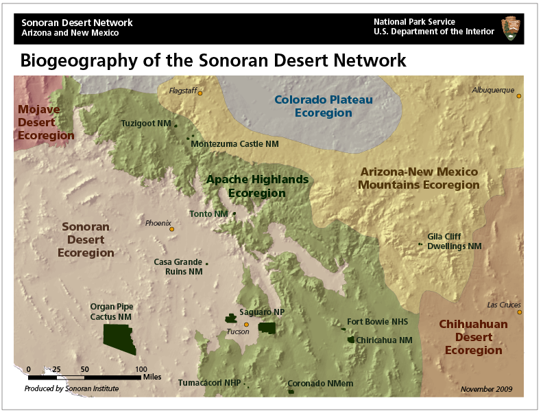 Biogeography of the Sonoran Desert Network