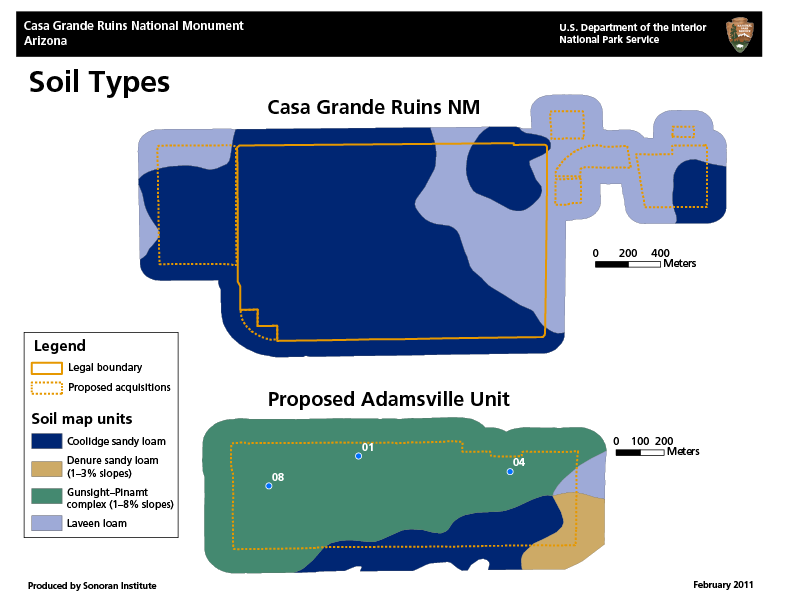 Soils map, Casa Grande Ruins National Monument