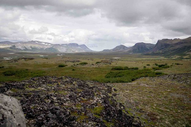 Crosswinds mountains area, valley view.