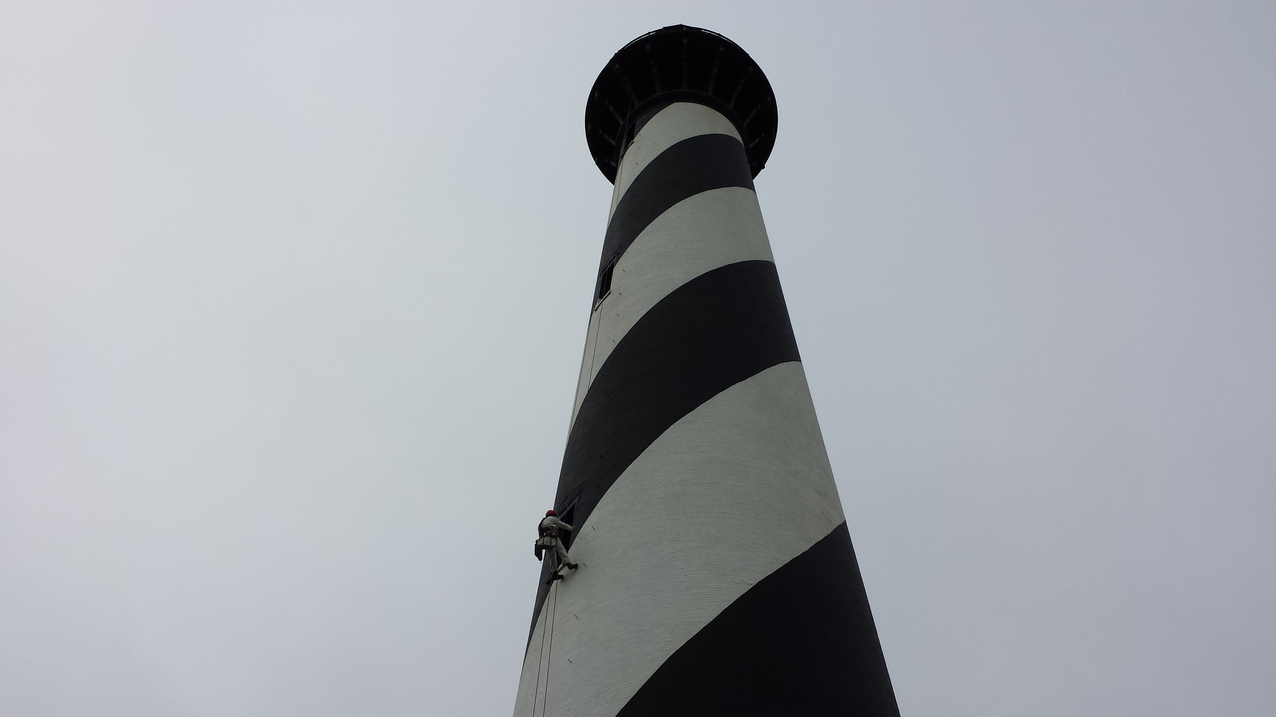 Rappelling Cape Hatteras Lighthouse. NPS Photo