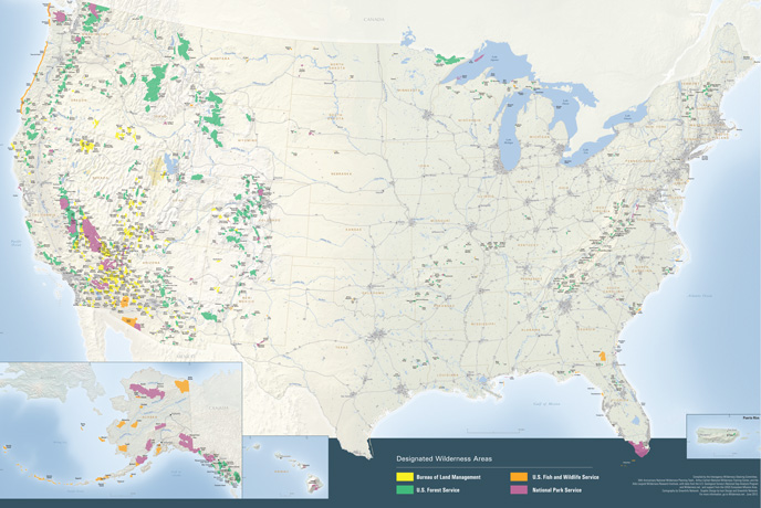 Designated Wilderness Areas Map Other Federal Wilderness Lands - Wilderness (U.s. National Park Service)
