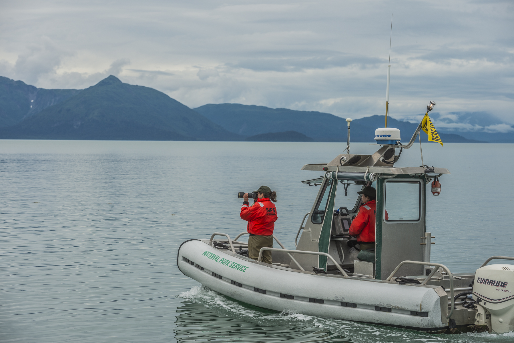 Whale research vessel in Glacier Bay