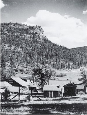 lt= Black and White photo of the old McGraw Ranch.