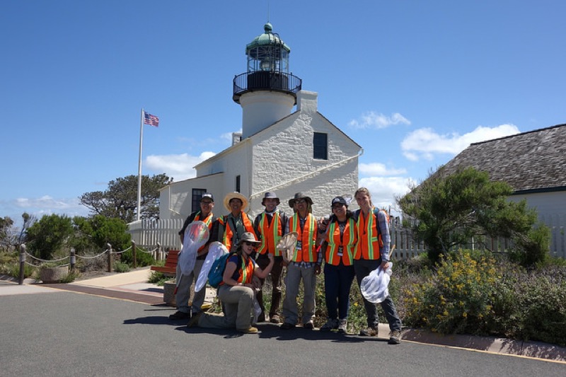 Volunteers participating in BioBlitz at Cabrillo