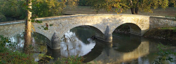 Burnside Bridge in the fall