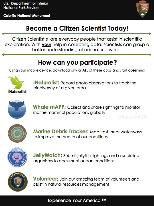 Flyer describing opportunities for Citizen Scientists