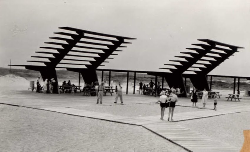 Coquina Beach Sunshade on October 1, 1957 Coquina Beach Sunshade on October 1, 1957
