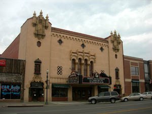 Facade of the Spanish Colonial Revival-style Granada Theater in 2013