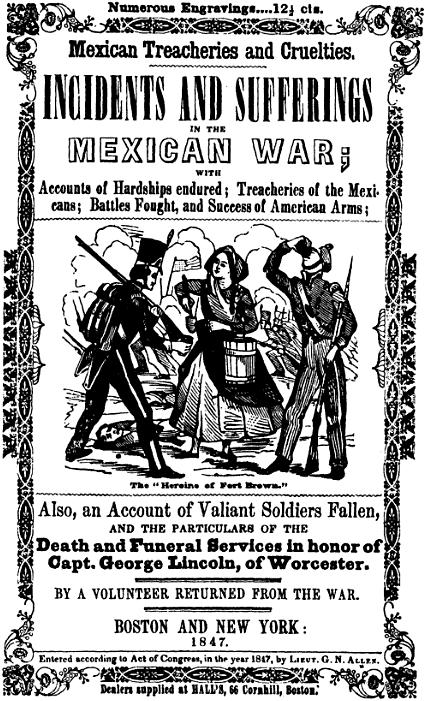 Heroine of Fort Brown Drawing of Sarah Borginnes providing aid to soldiers of Fort Brown.
