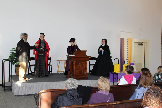 Historical Reenactors in the Chapel Historical Reenactors
