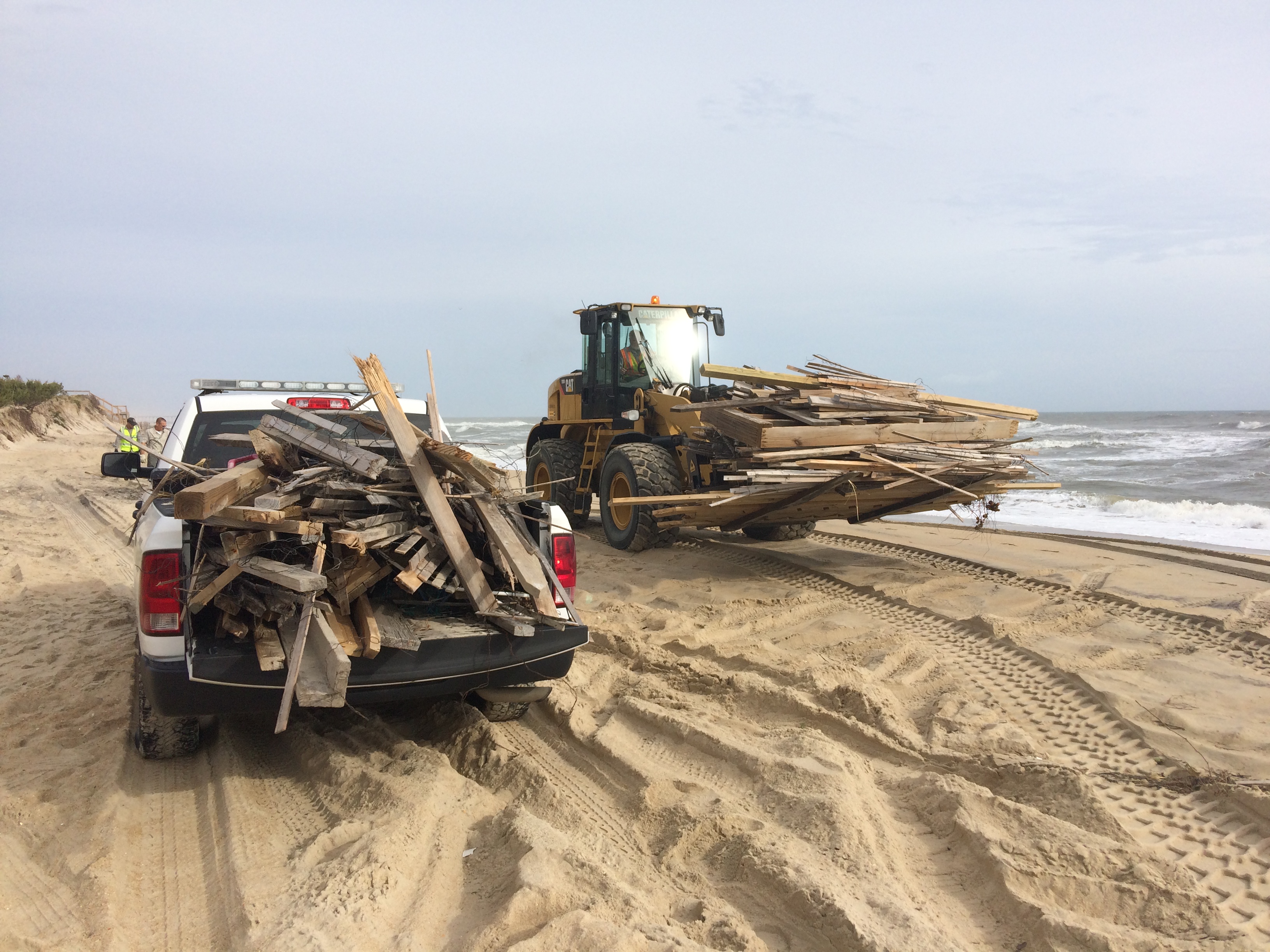 Beach debris cleanup