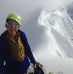 Climbing Ranger Melis Coady on Mount Frances