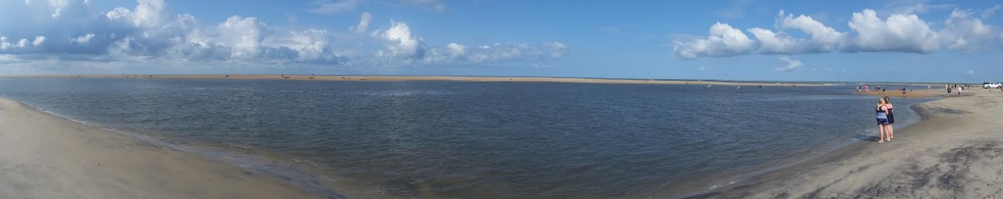 Low tide view of sandbar from Cape Point on Aug. 31, 2017