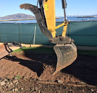 Shovel on Promenade 2016 Tractor with a shovel on the Aquatic Park Promenade