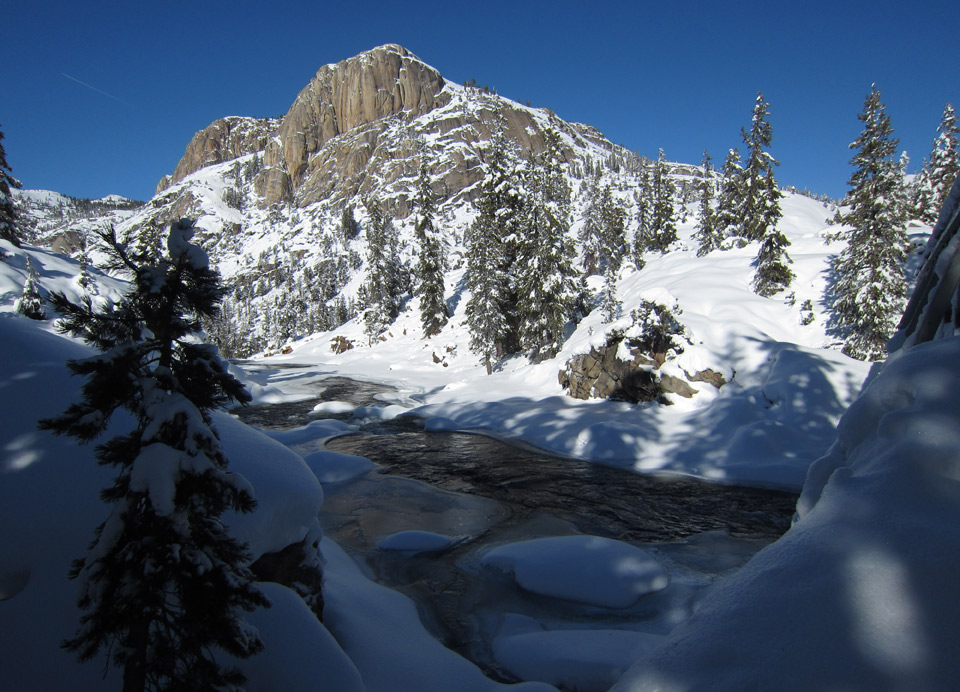 A wintry scene along the Tuolumne River near Glen Aulin A wintry scene along the Tuolumne River near Glen Aulin
