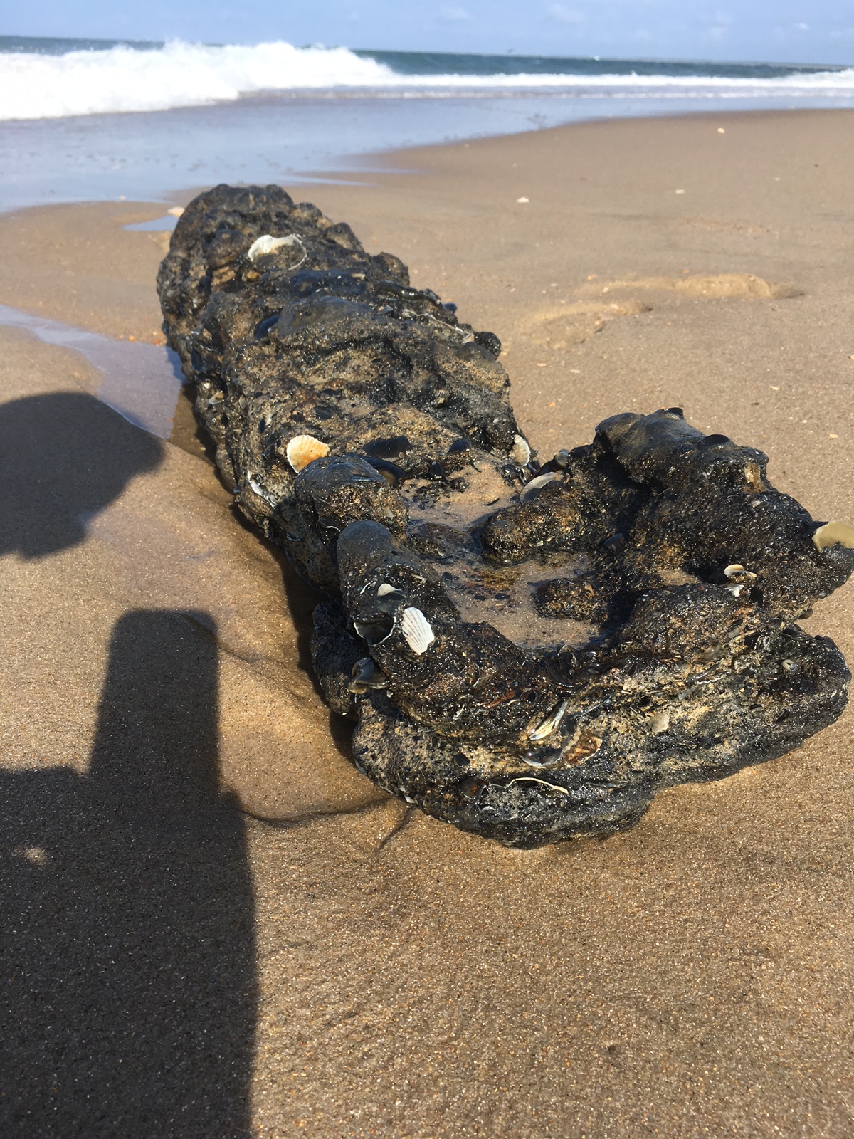 Photo of possible unidentified military device found on sandbar near Cape Point