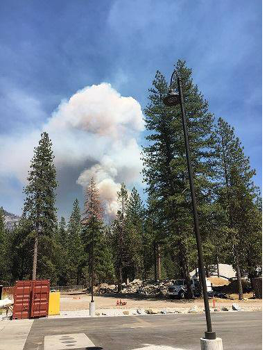 South Fork Fire Initial Smoke Plume