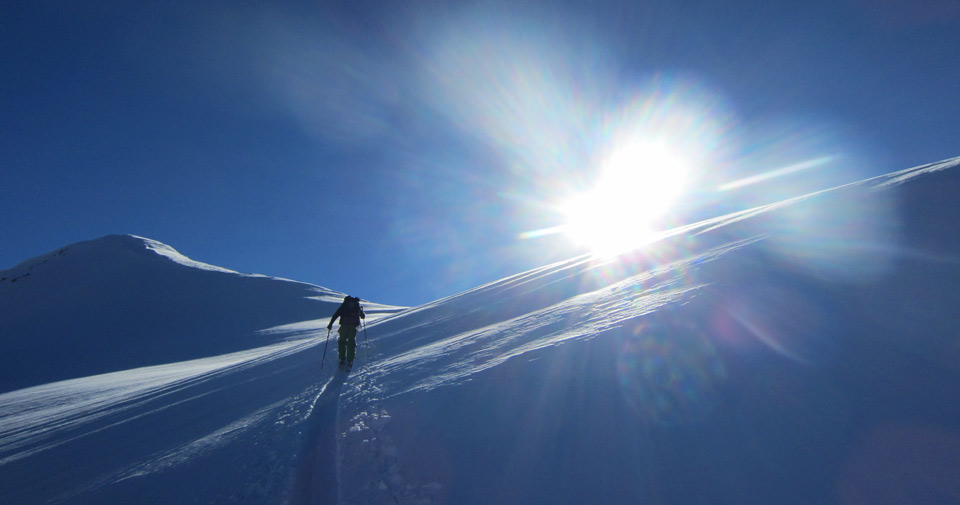 Skiing on Unicorn Peak