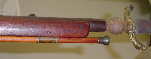 Plug Bayonet Musket with a plug bayonet mounted