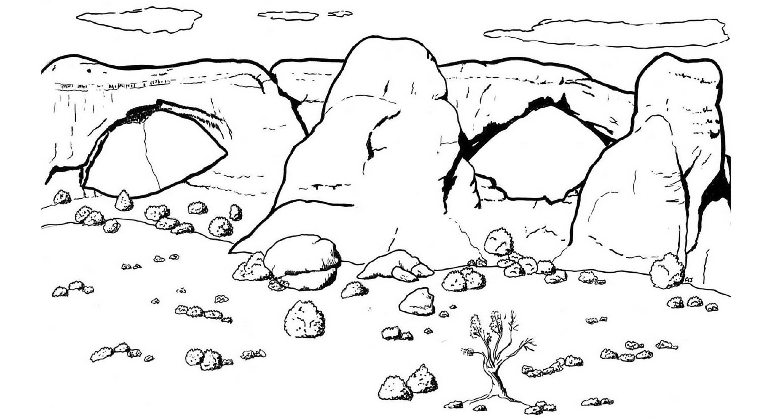 rock coloring page